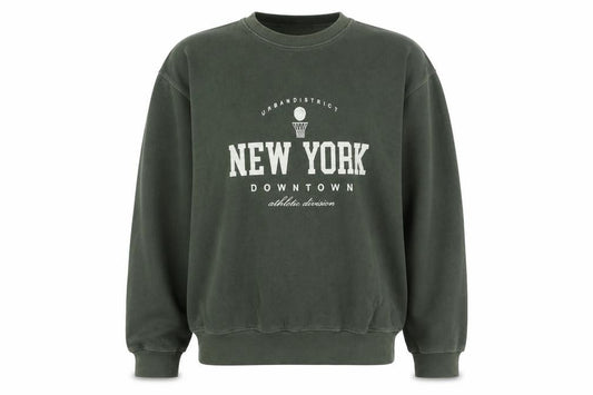 Front view of PRETTYLITTLETHING Women's Green Pullover Sweatshirt L