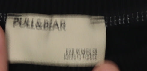 Pull&Bear Black Women's Sweatshirt Size 10 Cotton Blend