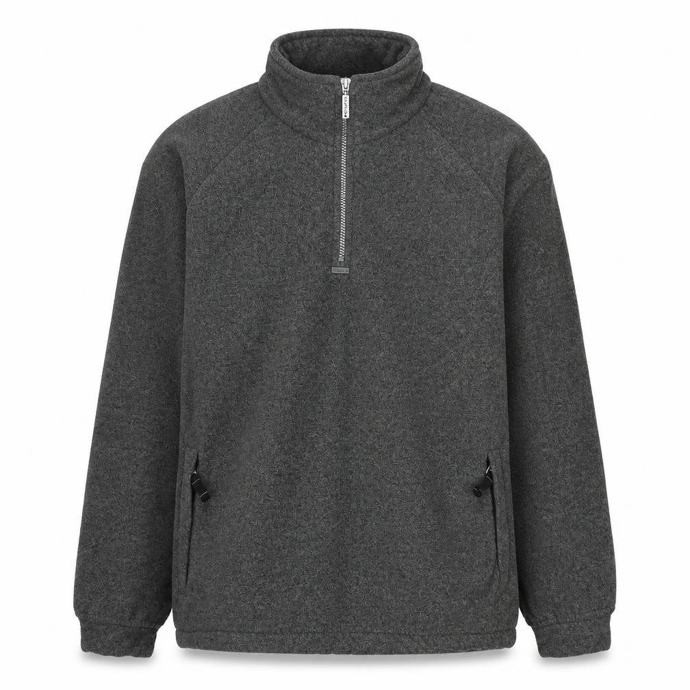 Front view of Regatta Men's Grey XL Fleece 1/2 Zip Sweatshirt