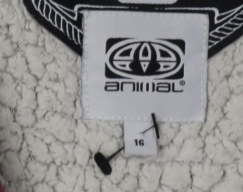 Animal Women's Red Full Zip Hoodie, Size 16