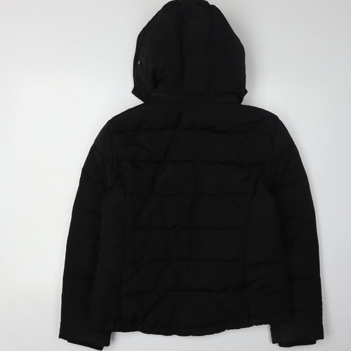 Topshop Women's Black Puffer Jacket Size 12
