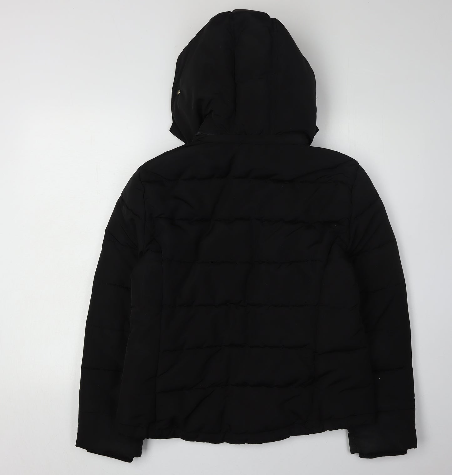Topshop Women's Black Puffer Jacket Size 12