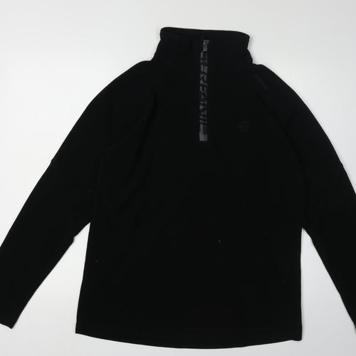Surfanic Men's Black 1/4 Zip Fleece Sweatshirt M