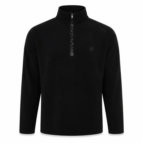 Surfanic Men's Black 1/4 Zip Fleece Sweatshirt M