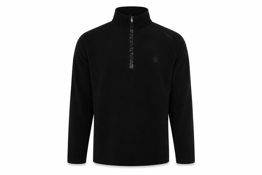 Surfanic Men's Black 1/4 Zip Fleece Sweatshirt M
