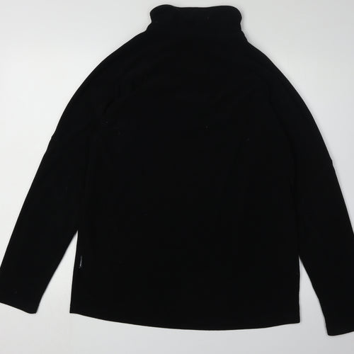 Surfanic Men's Black 1/4 Zip Fleece Sweatshirt M