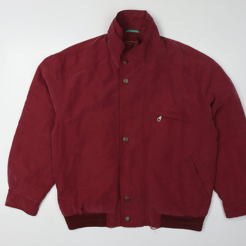 C&A Men's Red Bomber Jacket, Size L, Vintage Style