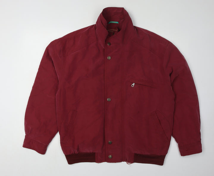 C&A Men's Red Bomber Jacket, Size L, Vintage Style