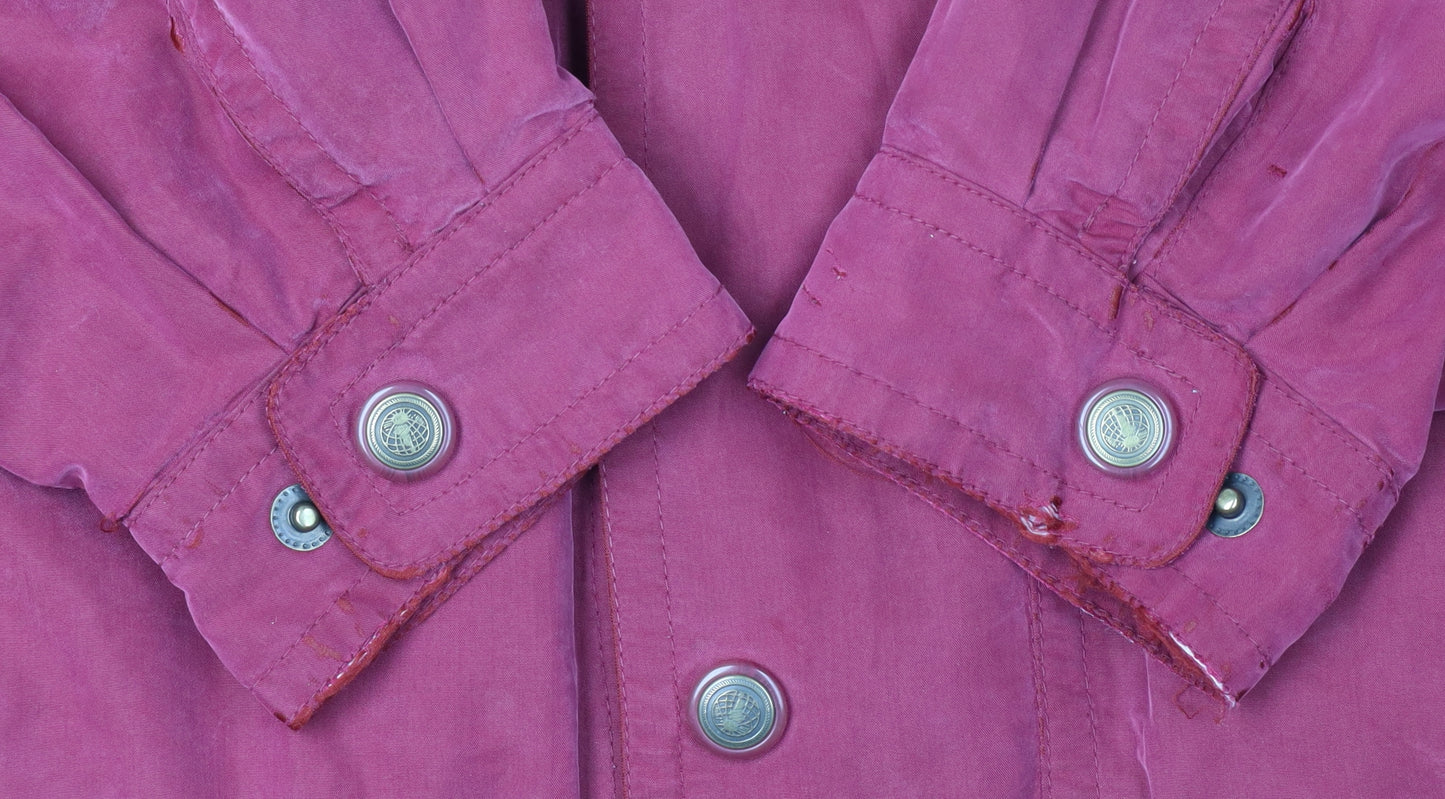 C&A Men's Red Bomber Jacket, Size L, Vintage Style