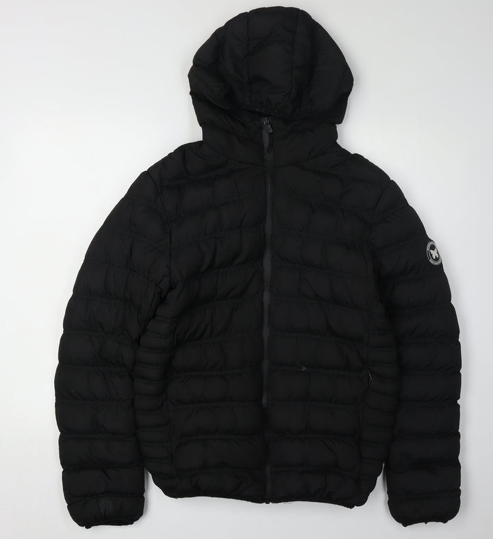 Good For Nothing Men's Black Puffer Jacket, Small