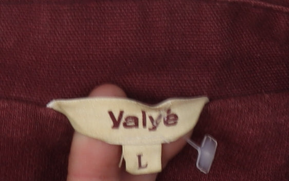 Valye Red Hemp Cotton Women's Jacket L