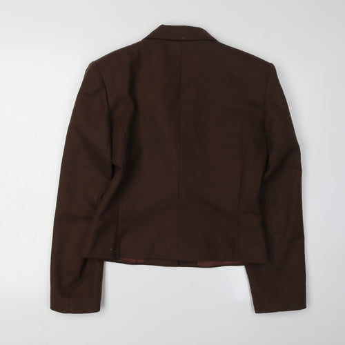 BHS Women's Brown Wool Suit Jacket Size 10