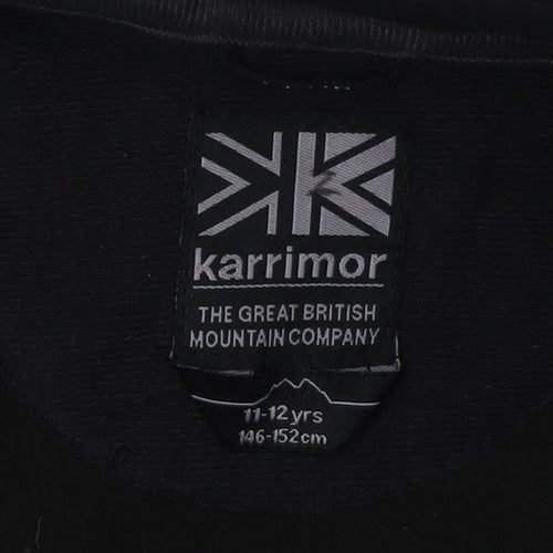 Karrimor Boys Black Full Zip Jacket, Size 11-12 Years, Outdoor