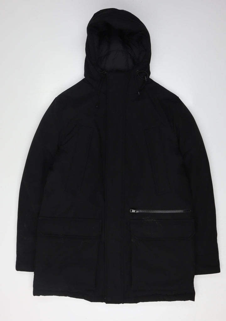 Marks and Spencer Men's Black Parka Coat S