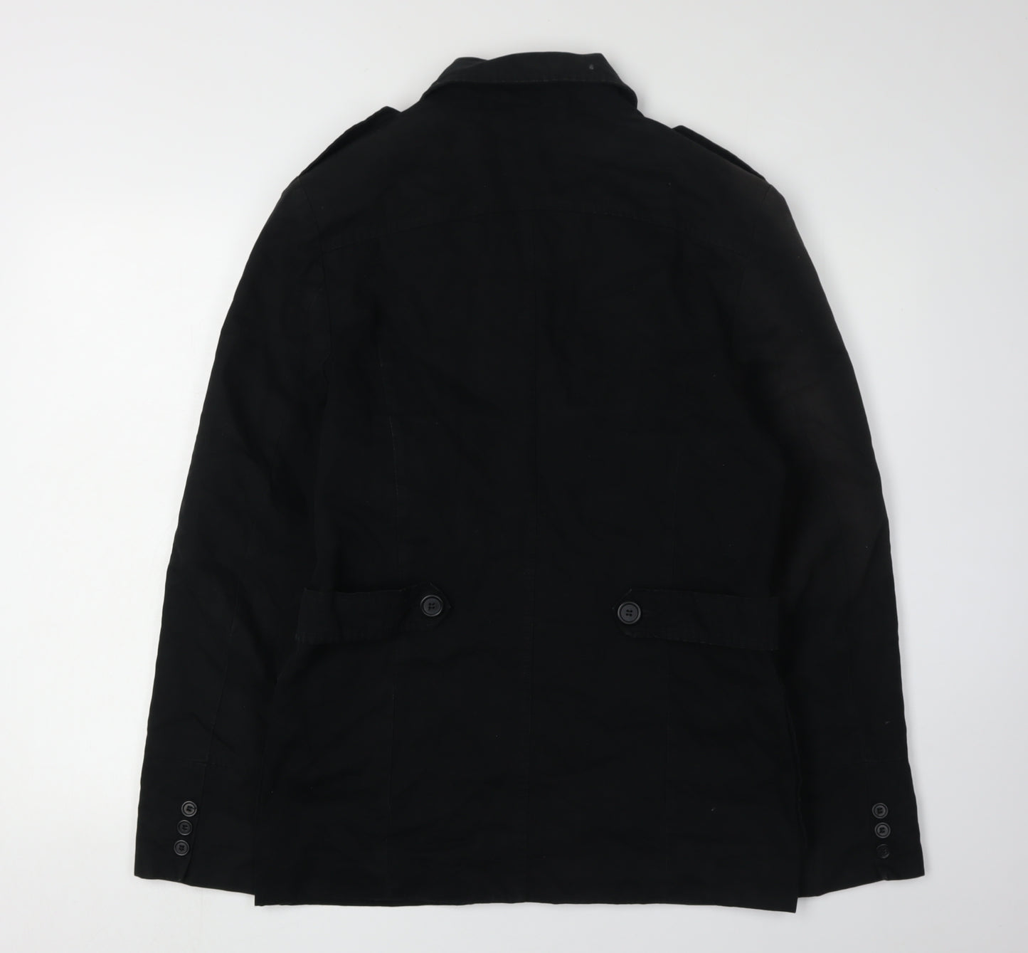 River Island Men's Black Military Jacket S
