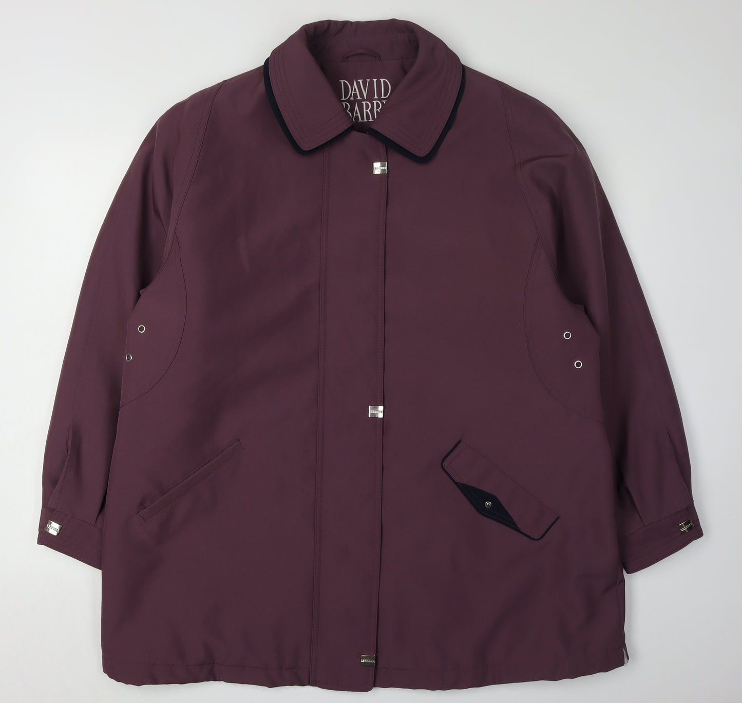David Barry Women's Purple Mid-Length Coat Size 22