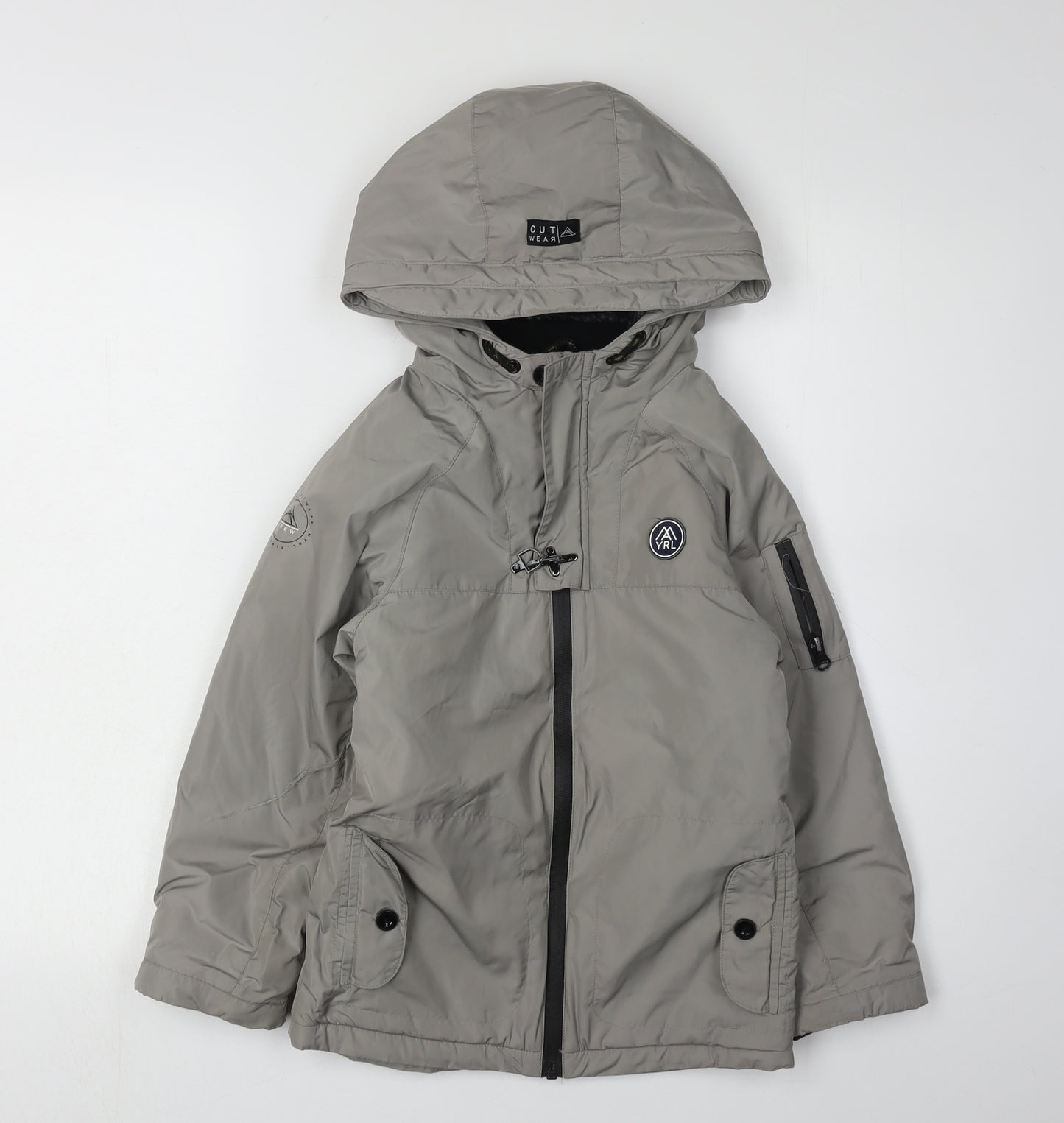 Mayoral Grey Boys Parka Jacket Hooded Winter 7 Years