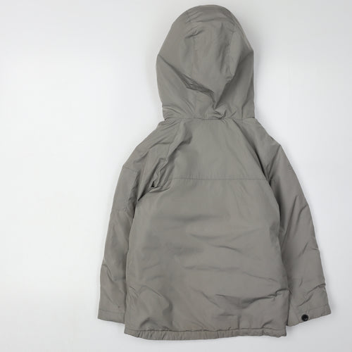 Mayoral Grey Boys Parka Jacket Hooded Winter 7 Years