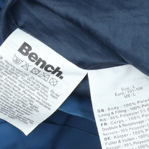 Bench Men's Blue bomber Jacket Size L