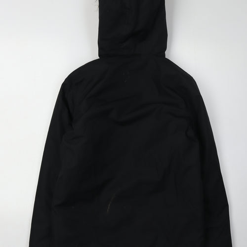 Kangaroo Poo Boys Black Parka Coat 13 Years Hooded Lined