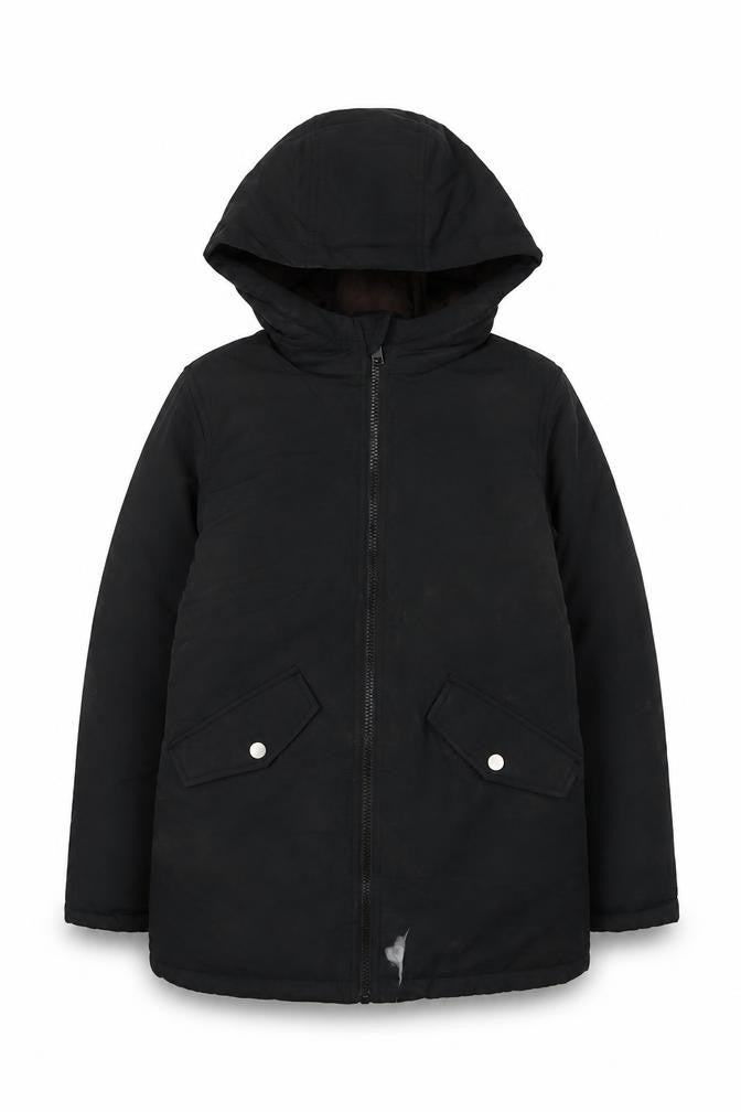 Jack & Jones Boys Black 11 Years Hooded Puffer Jacket