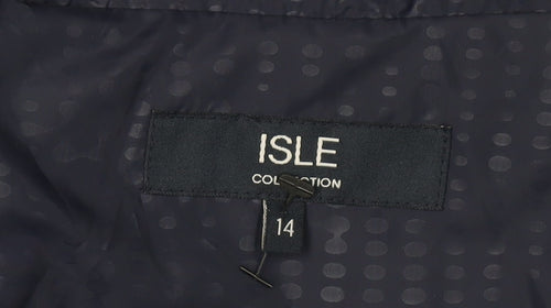 ISLE Women's Blue Long Jacket, Size 14, Casual