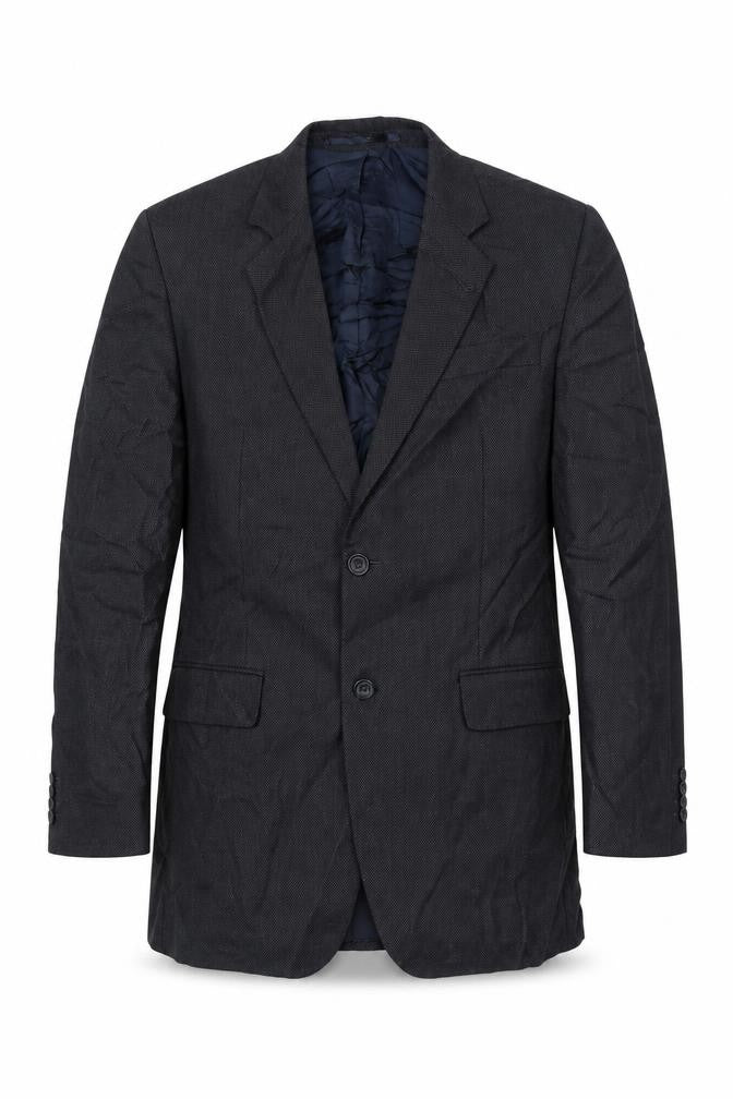 Front view of Roderick Charles Men's Black Blazer Jacket 38R