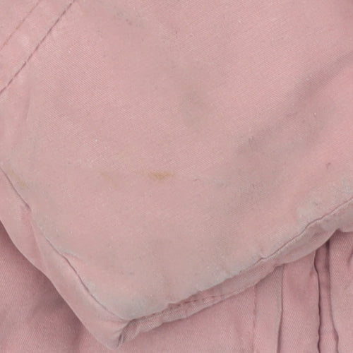 Vertbaudet Girls Pink Hooded Coat 3 Years with Pockets