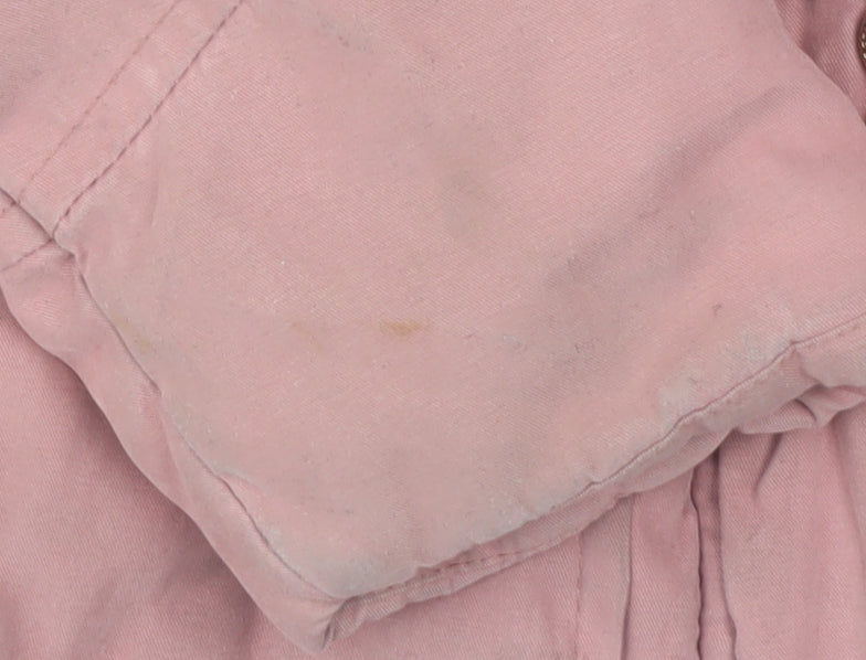 Vertbaudet Girls Pink Hooded Coat 3 Years with Pockets