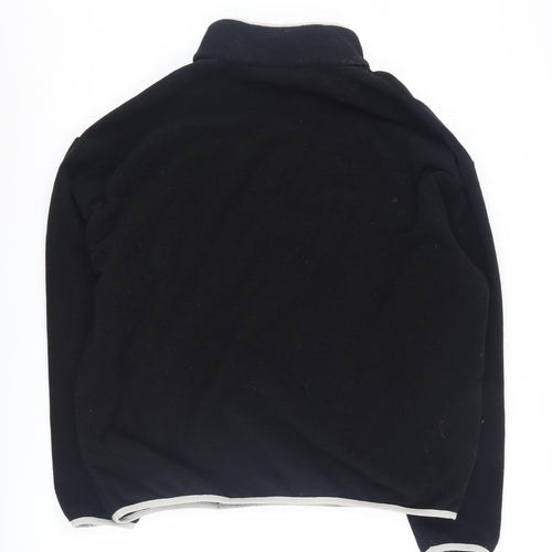 ASOS Black Fleece Sweatshirt, Unisex, L, Zip Neck