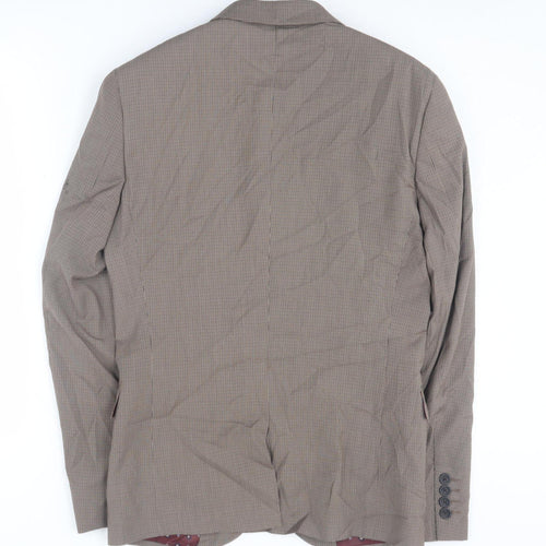 Next Men's Brown Check Blazer 36R Regular Fit