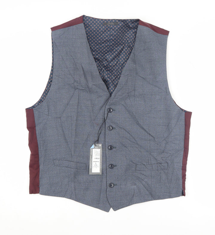 Marks and Spencer Men's Grey Waistcoat, 41-42R - Elegant Formal Style