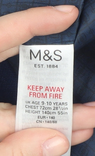 Marks and Spencer Boys Blue Waistcoat 9-10 Years - Formal Wear