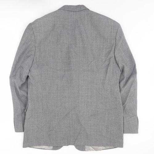 Michael Stewart Men's Grey Blazer, Size 44R, Classic Formal Jacket