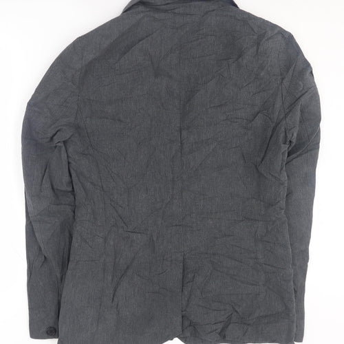 AllSaints Men's Grey 36 Blazer, Casual, Two-Button