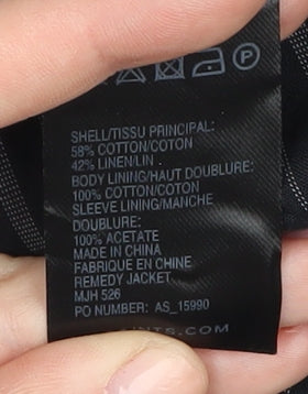 AllSaints Men's Grey 36 Blazer, Casual, Two-Button