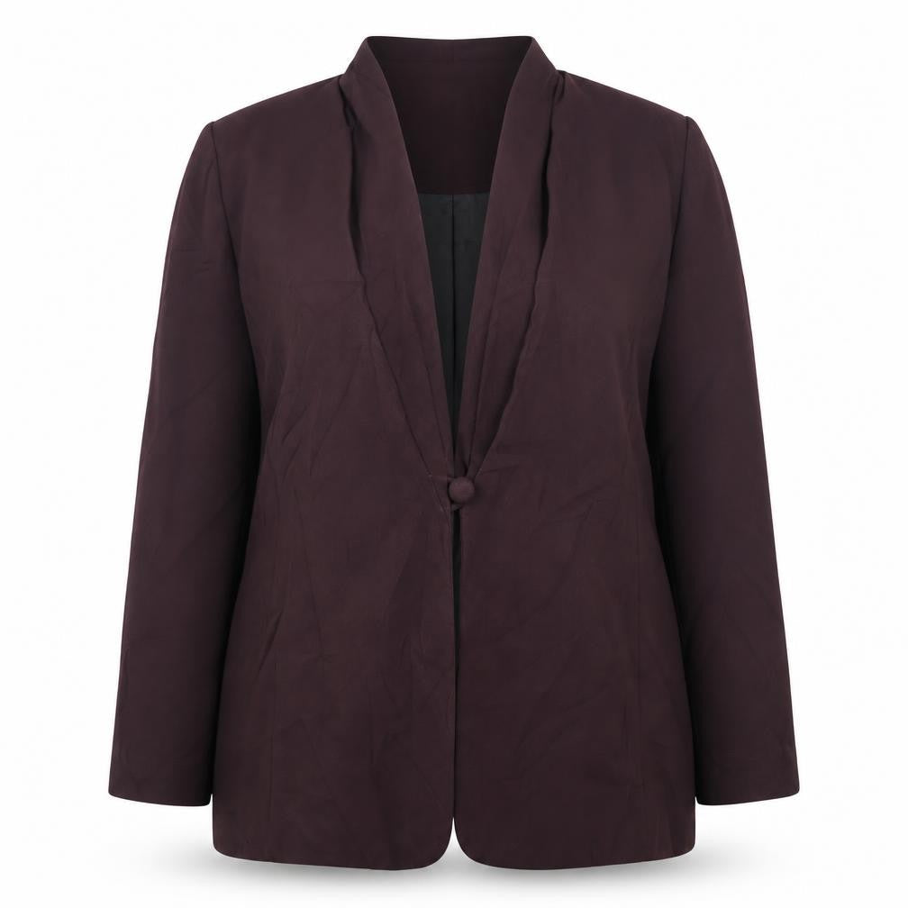 Ellen Tracy Women's Brown Blazer, Size 16, Autumn Business Jacket