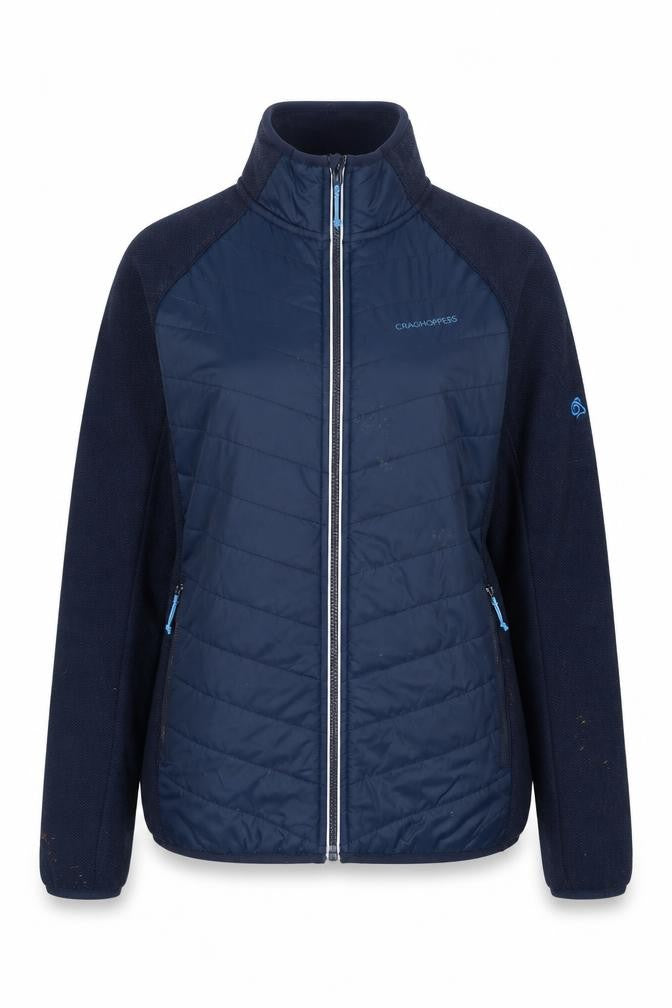 Front view of Craghoppers Women's Blue Zip Jacket UK 14