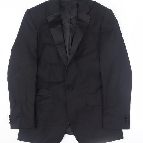 Burton Men's Black Tailored Tuxedo Blazer 36R Jacket