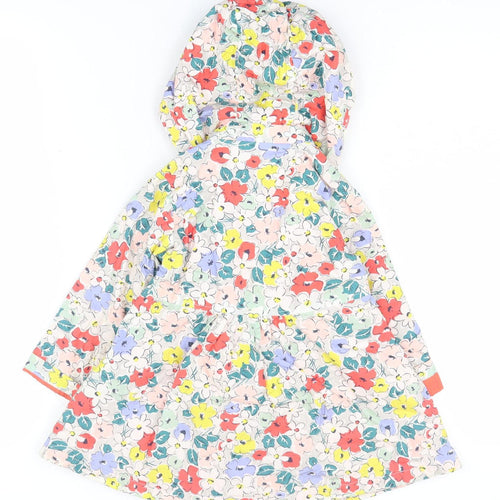 John Lewis Girls Floral Hooded Coat Multicoloured 2 Years