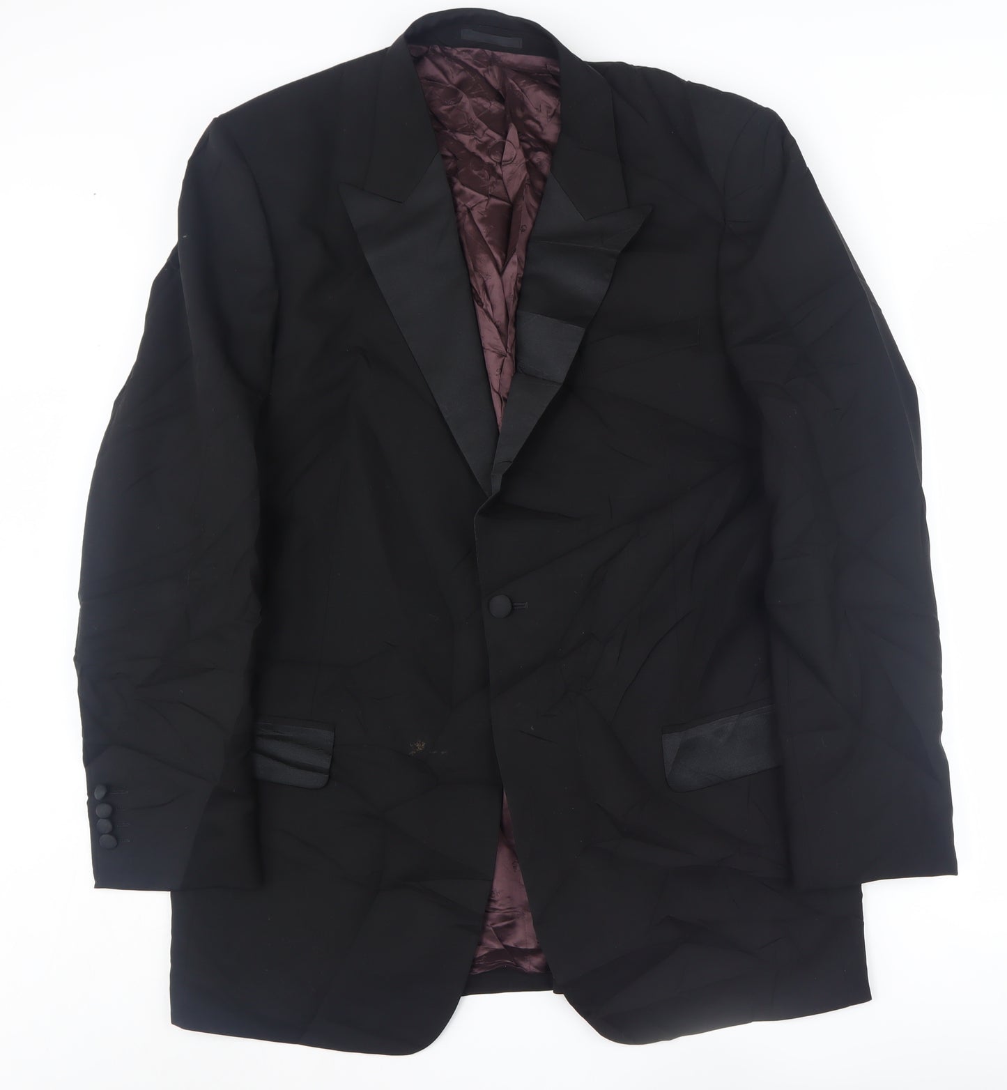 Savoy Taylors Guild Men's Black Formal Tuxedo Jacket 44L