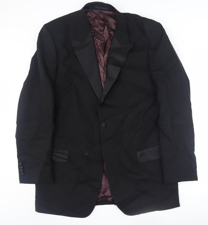 Savoy Taylors Guild Men's Black Formal Tuxedo Jacket 44L