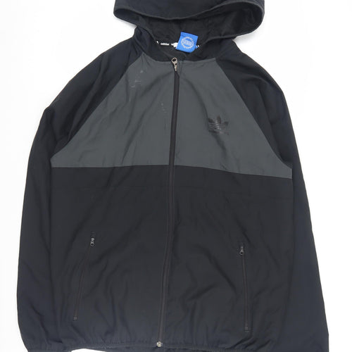 Adidas Men's Black Windbreaker Jacket L