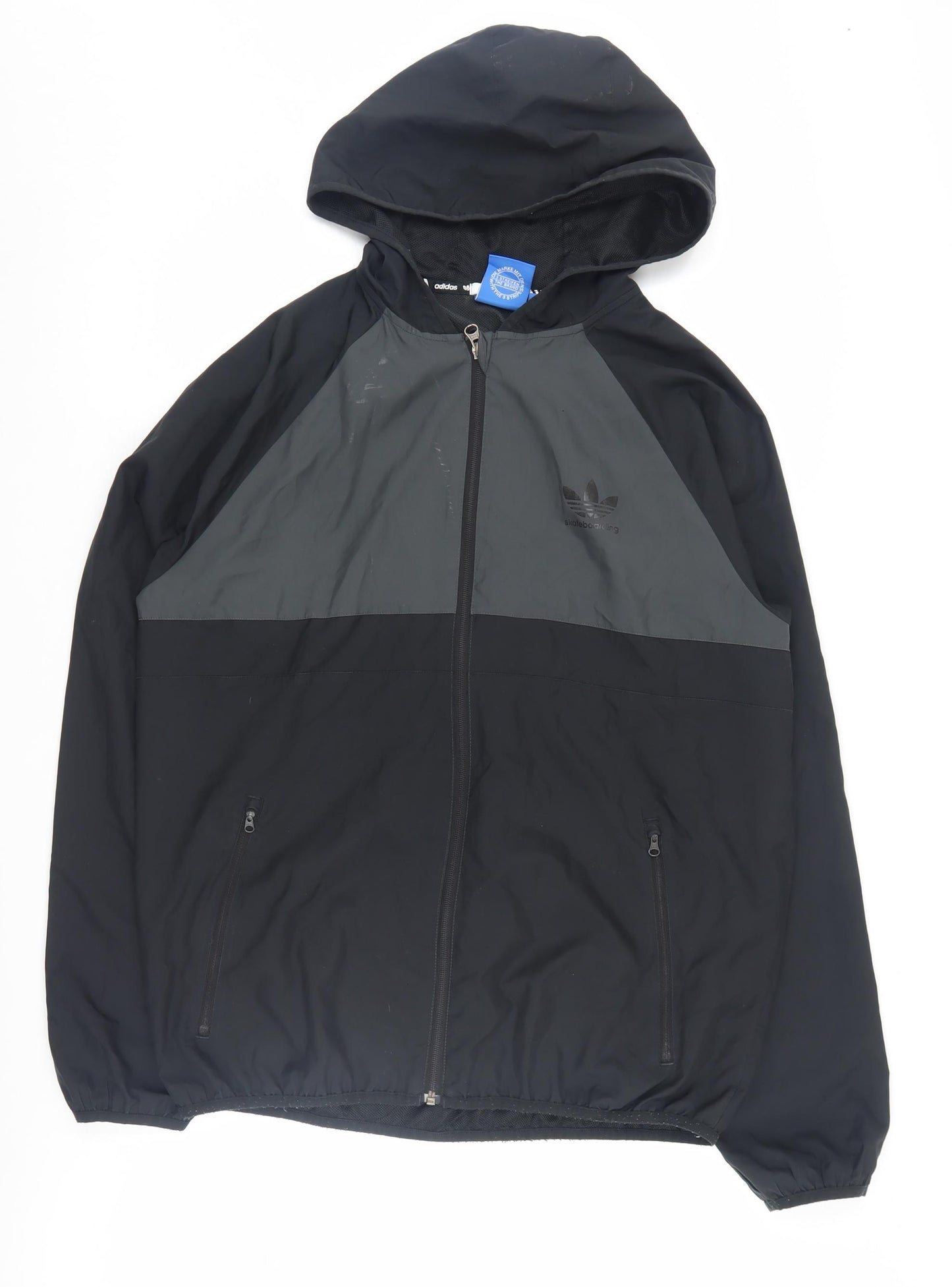 Adidas Men's Black Windbreaker Jacket L