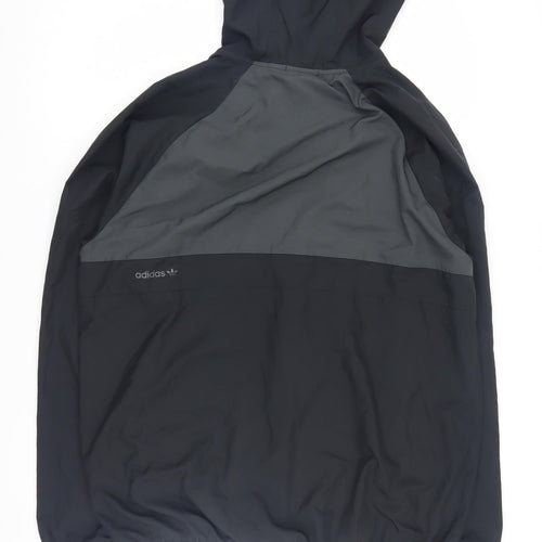 Adidas Men's Black Windbreaker Jacket L