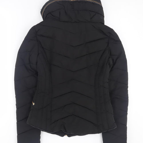 Zara Women's Black XS Puffer Jacket Winter Casual