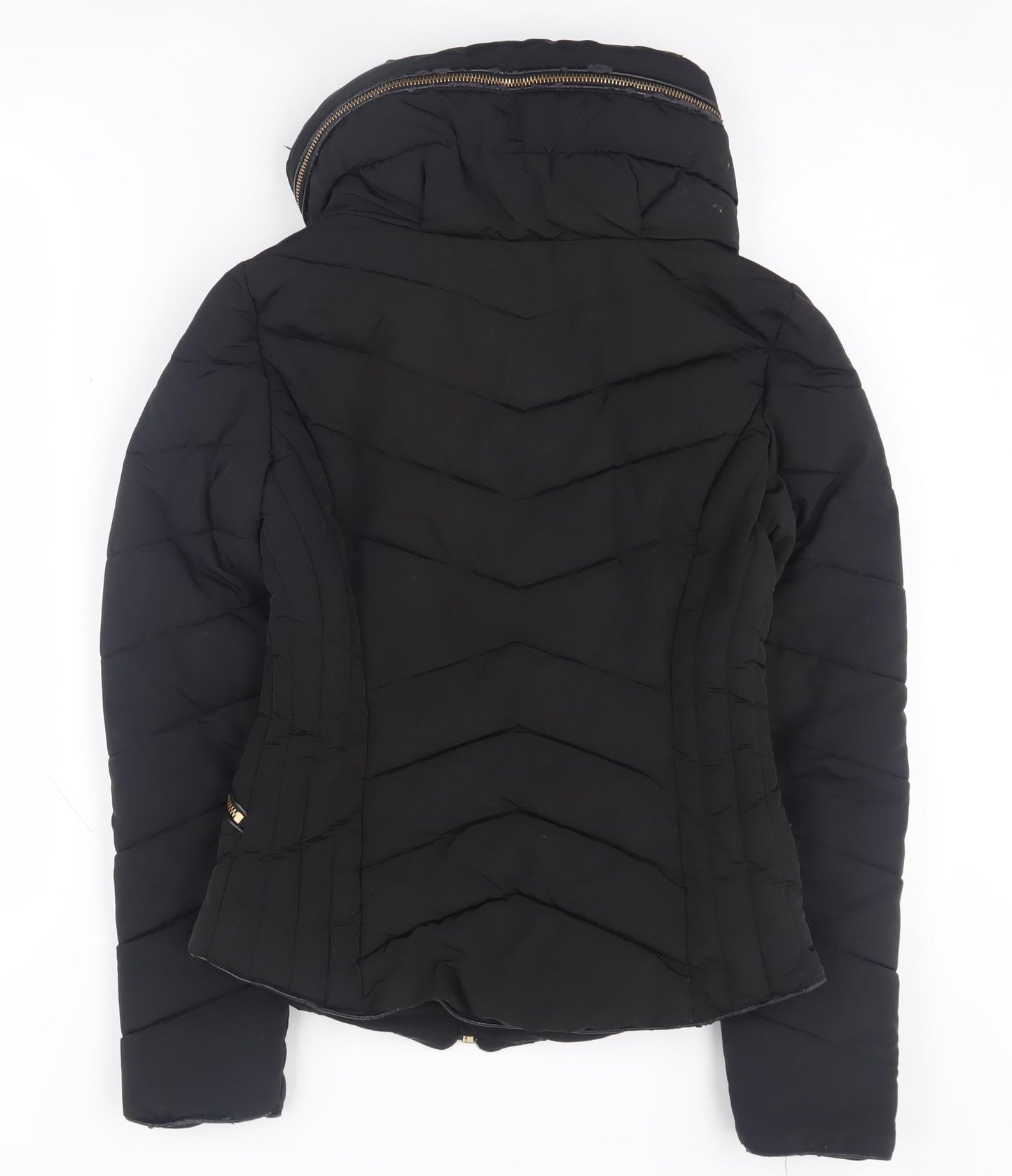 Zara Women's Black XS Puffer Jacket Winter Casual