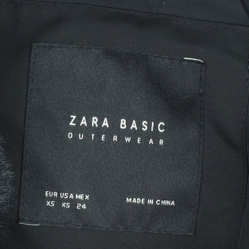 Zara Women's Black XS Puffer Jacket Winter Casual