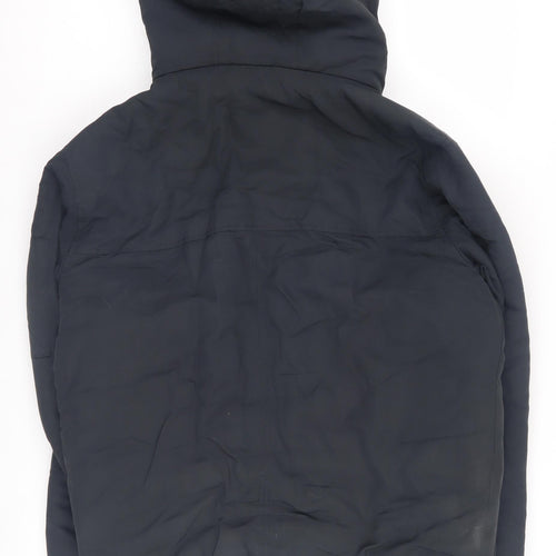 Burton Menswear Men's Black Parka Jacket - Small, Hooded, Casual