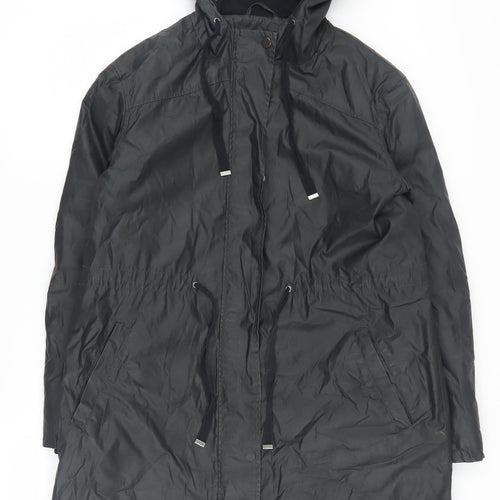Marks and Spencer Women's Black Hooded Jacket Size 10